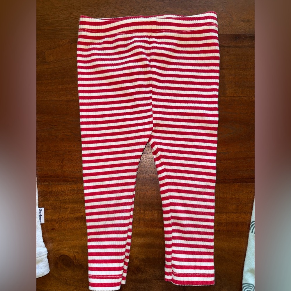 Old Navy‎ Red and White Striped Kids Leggings